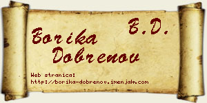 Borika Dobrenov vizit kartica